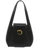 Cartier Black Leather Shoulder Bag