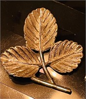 Vintage Sara Conventry Silver Leaf Brooch