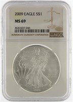 2009 MS69 American Eagle Silver Dollar