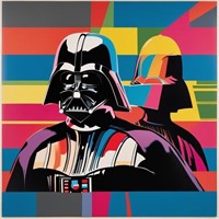 Darth Vader Pop Art Hand Signed by Charis