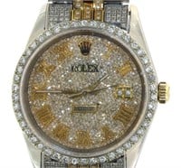 Rolex Datejust 36 Custom Diamond Bust Down Watch