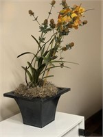 Metal Pot W/Floral