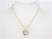Yves Saint Laurent Twisted Circle Necklace
