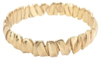 Yves Saint Laurent Gold Tone Bangle Bracelet