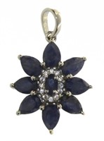 Natural 5.14 ct Fancy Marquise Sapphire Pendant