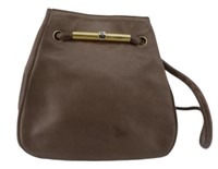 Christian Dior Brown Leather Shoulder Bag
