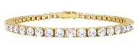 10kt Gold 10.00 ct Lab Diamond Tennis Bracelet