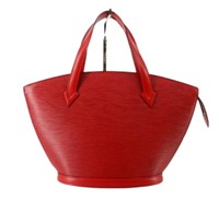 LOUIS VUITTON Epi Saint Jacques Red Handbag