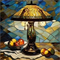 Stained Glass Lamp Signed LTD EDT by VAN GOGH LTD
