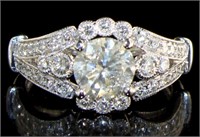 14k Gold 1.68 ct Round Cut Diamond Ring