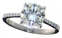 14kt Gold 2.52 ct Round Brilliant Lab Diamond Ring