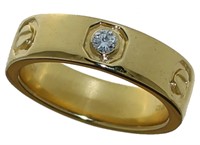 Yellow Gold Toned Diamond Eternity Ring