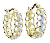 Elegant 1/4 ct Diamond Hoop Earrings