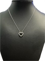 Simple Heart Diamond Necklace