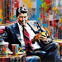 Reagan Coffee Shop Hand Signed by Charis