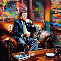 Bush 41 Coffee Shop Hand Signed by Charis