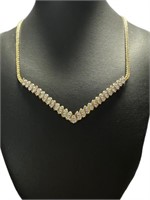 Large Elegant 1/2 ct Diamond Evening Necklace