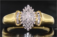 Marquise Cut Diamond Accented Ring