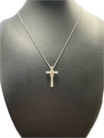 Brilliant 1/4 ct Simple Cross Diamond Necklace
