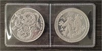 (2) One Ounce Silver Rounds #2