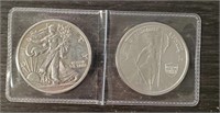 (2) One Ounce Silver Rounds #4
