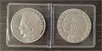 (2) One Ounce Silver Rounds #7