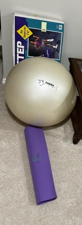 Yoga Mat, Workout Ball & Body Shaping Step