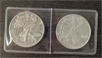 (2) One Ounce Silver Rounds #10
