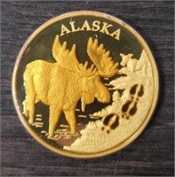 One Ounce Silver Round: Alaskan Moose