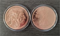 (2) Two-Ounce Copper Rounds #3