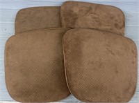 (4) Brown Chair Cushions
