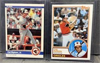 Cal Ripken Jr 1983 & 1984 Cards