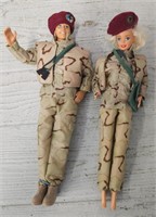 (2) Military Barbie & Ken Dolls