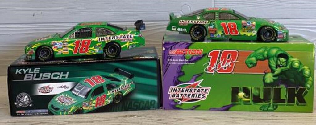 (2) 1:24 Scale Kyle Busch #18 Die Casts Limited