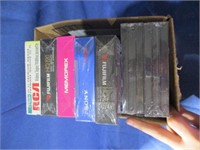 .new VHS tapes and disks