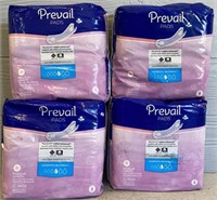 Lot of (4) Pack of Prevail Pads Regular Length