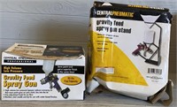 Gravity Feed Spray Gun & Stand