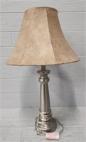 Decorative Silver Lamp w/ Shade