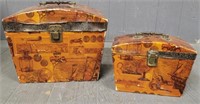 Collectable Wood / Brass Containers