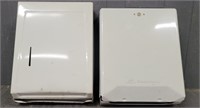 (2) White Fold Napkin/ Towel Dispensers