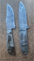 (2) Damascus Steel Knife Blanks