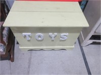 wooden toy box .