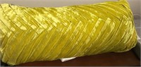 Vtg Style Chartreuse Velvet 31" Decorative Pillow