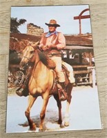 John Wayne On Horse Poster