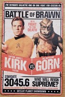 Metal "Kirk vs Gorn" Sign
