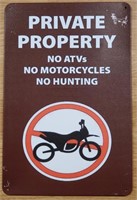 Metal "Private Property" Sign