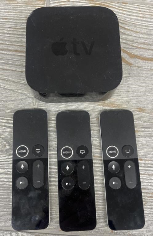 Apple TV Box w/ (3) Remotes