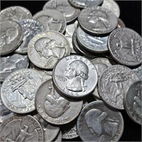 Roll of 40 Silver Washington Quarters Mixed Dates