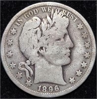 1896-O Barber Half Dollar - Semi-Key Date 1K Exist