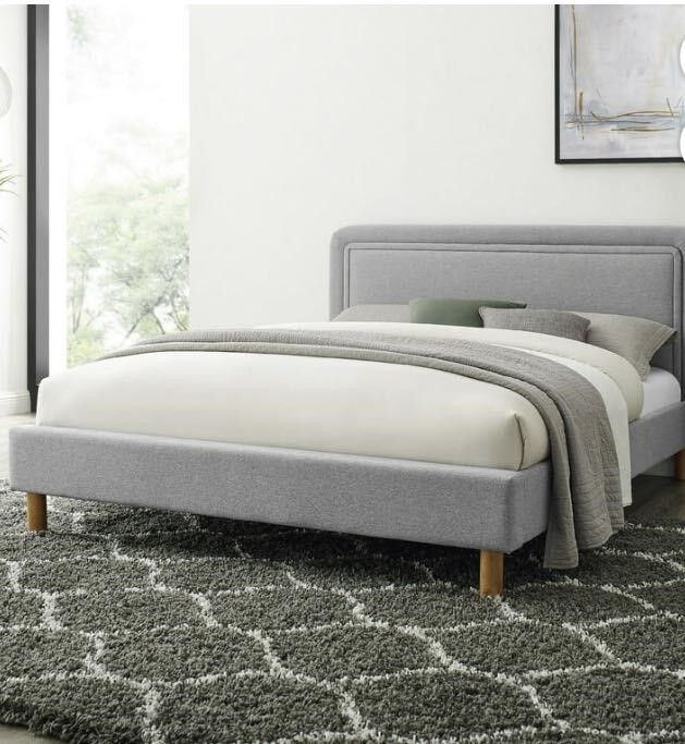 Modern Sleep Solstice Upholstered Bed, Queen, L...